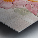 Vibrant Citrus Blossom – Impressionist Oil Painting with Orange Slices and Flowers  Metal print