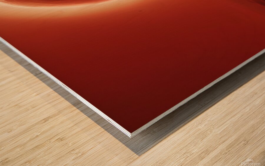 Eclipse of Fire – Dramatic Martian Landscape with Celestial Radiance  Wood print