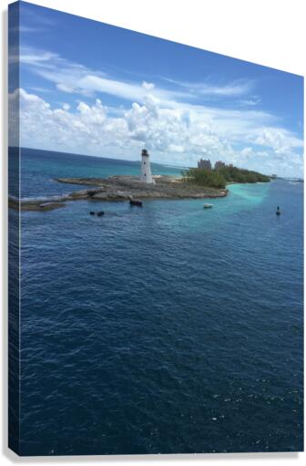 Bahamas Lighthouse landscape Canvas Print