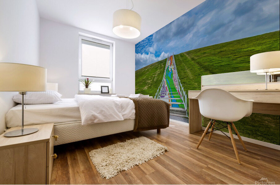Trash Mountain Steps Mural print