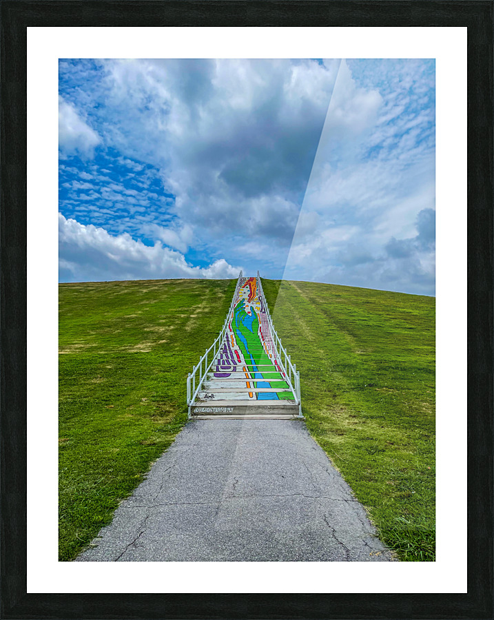 Trash Mountain Steps Picture Frame print