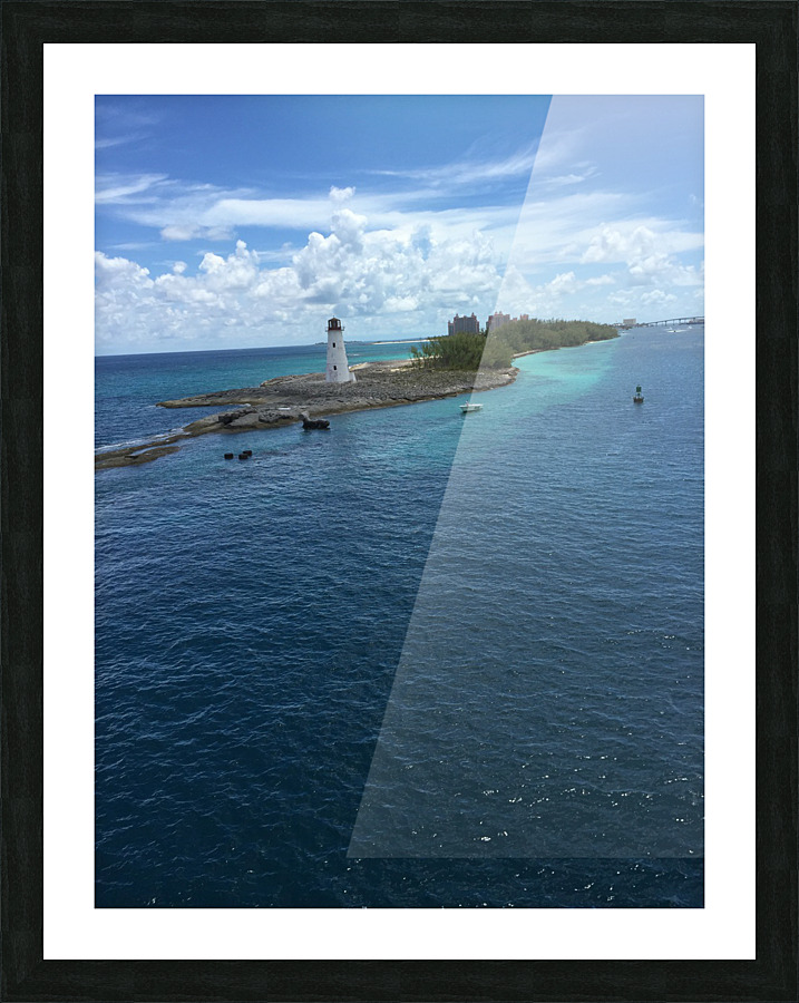 Bahamas Lighthouse landscape Picture Frame print