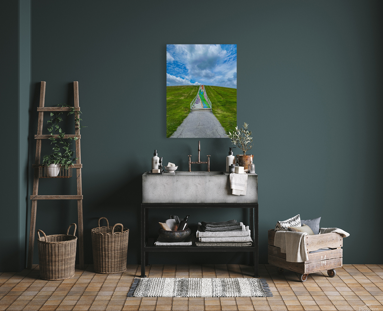 Trash Mountain Steps Reproduction