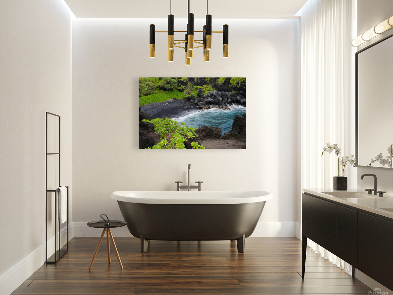 Black Sand Beach Reproduction