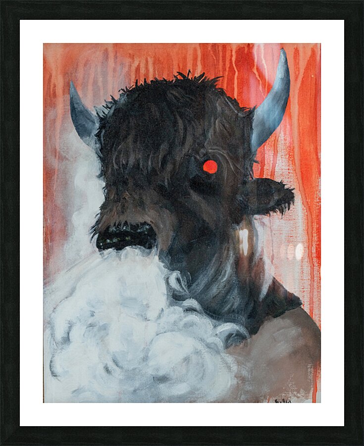 Buffalo Man Picture Frame print