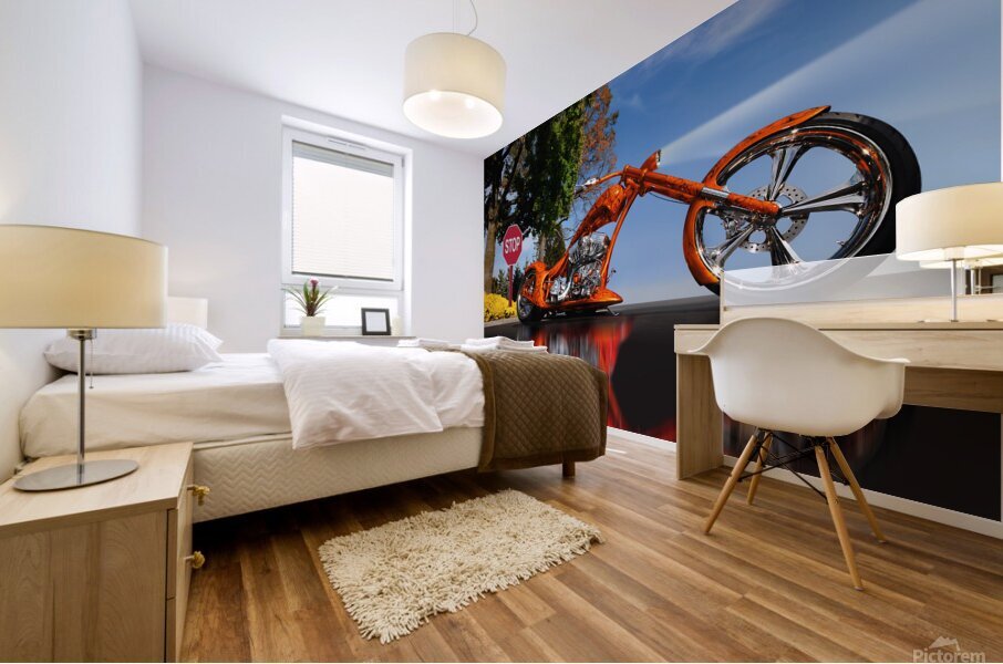 Motorcycle Mural print
