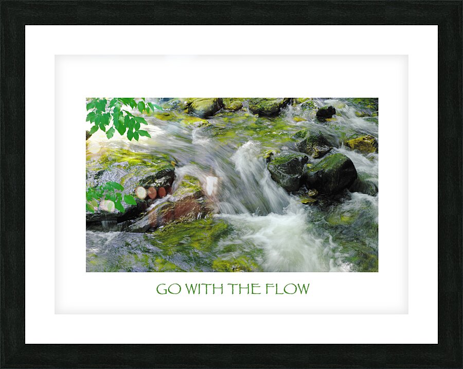Waterfall Go With Flow Picture Frame print