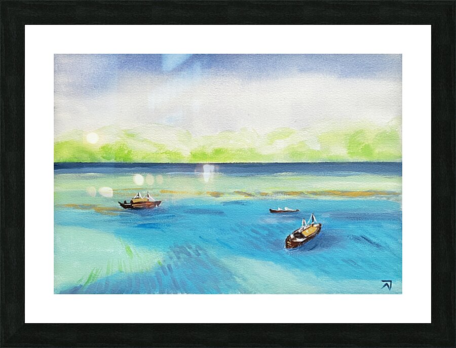 SeaFishing Picture Frame print