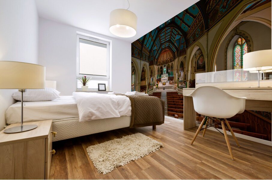 St. John Baptist Catholic Church of Plattsburgh New Yrk Mural print