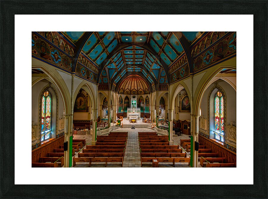 St. John Baptist Catholic Church of Plattsburgh New Yrk Picture Frame print