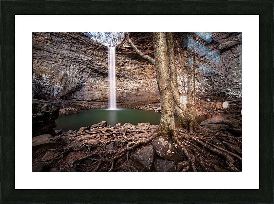 Reaching for Ozone Falls Picture Frame print