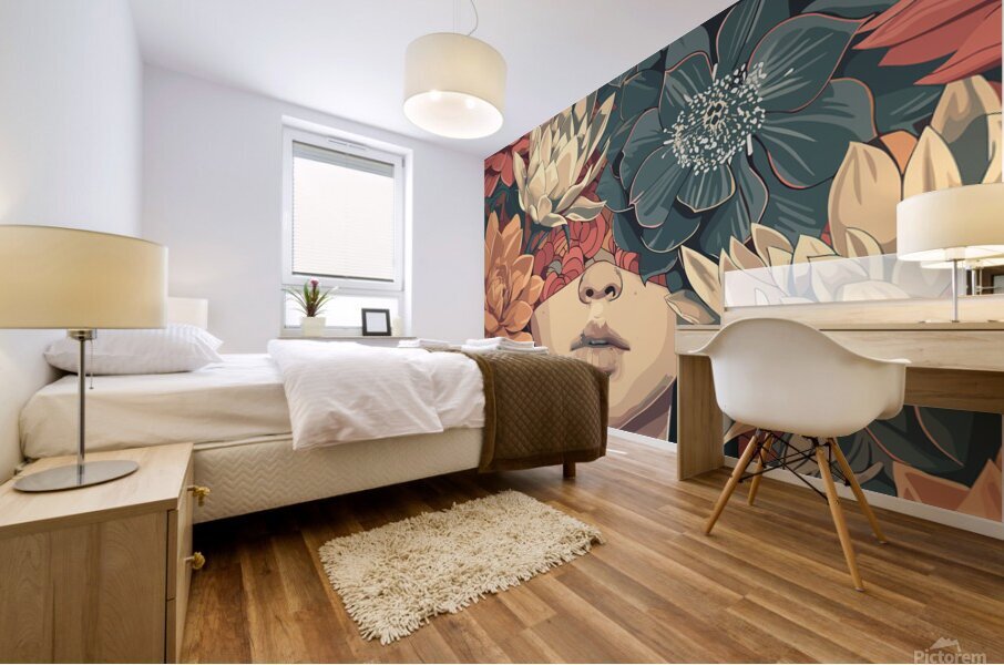 The Succulent Lady Mural print