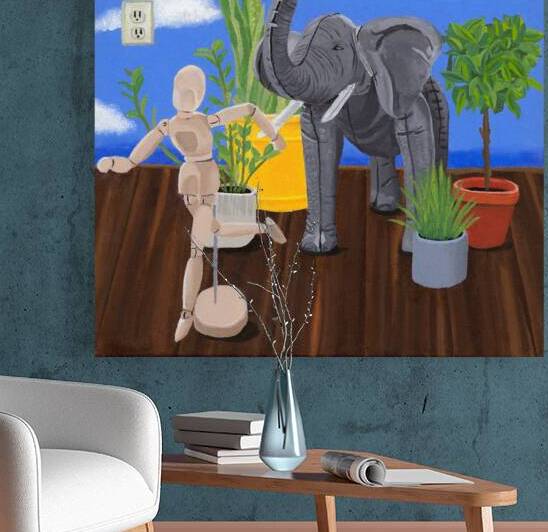 Running from the Elephant in the Room  by God1st Art