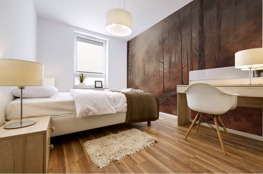 Golden Forest Floor Mural print