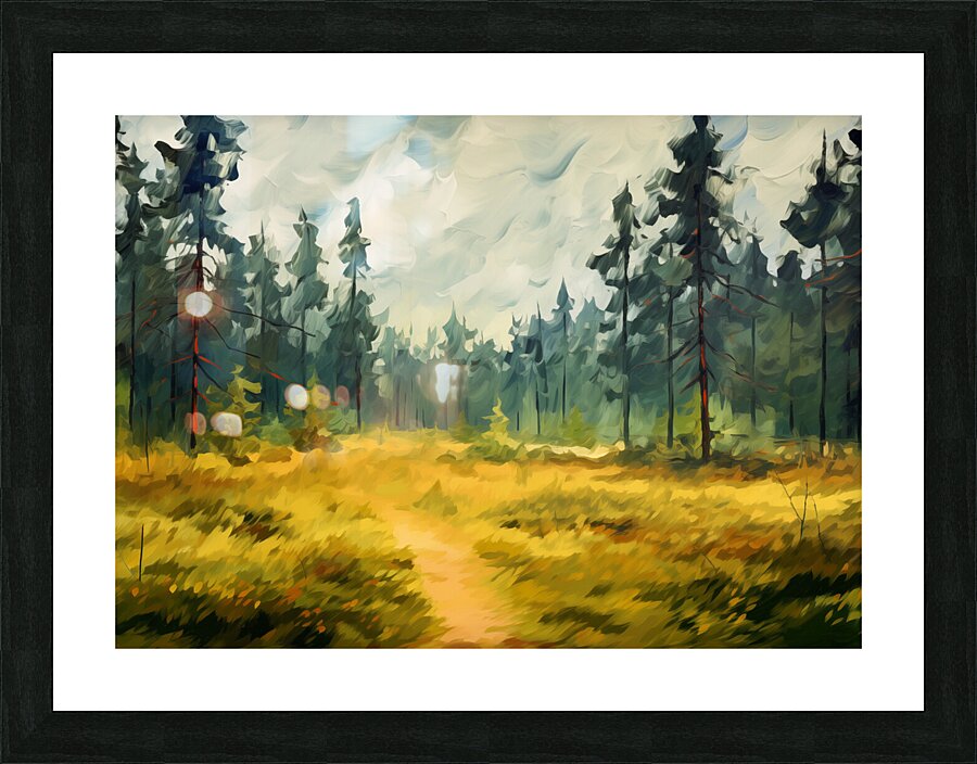 Watercolor forest Picture Frame print