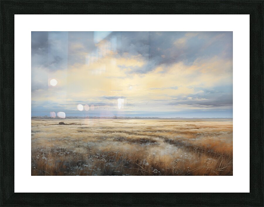 Sun above the field Picture Frame print