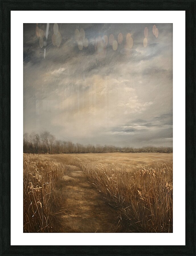 A Moody Meadow Picture Frame print