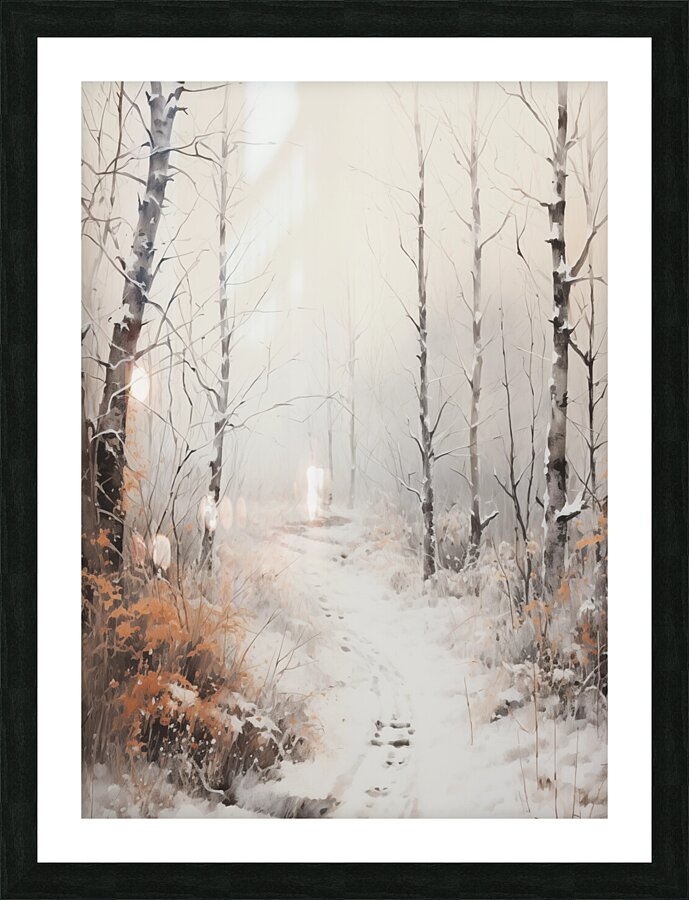 Snowy Path Picture Frame print