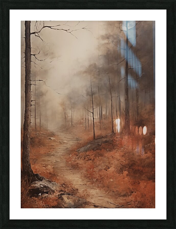 Golden Forest Floor Picture Frame print