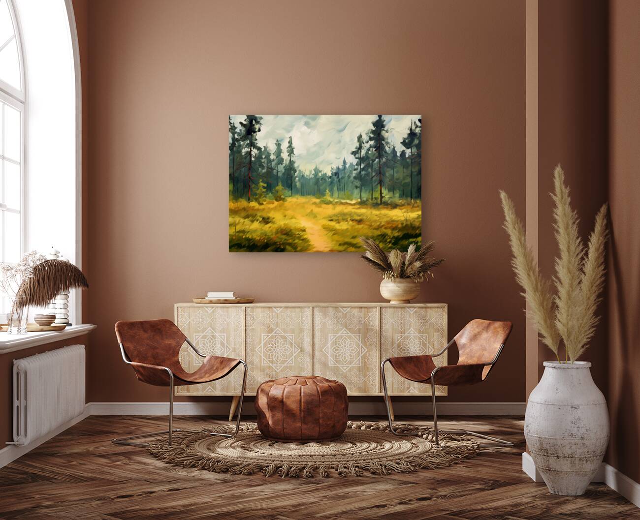Watercolor forest Reproduction