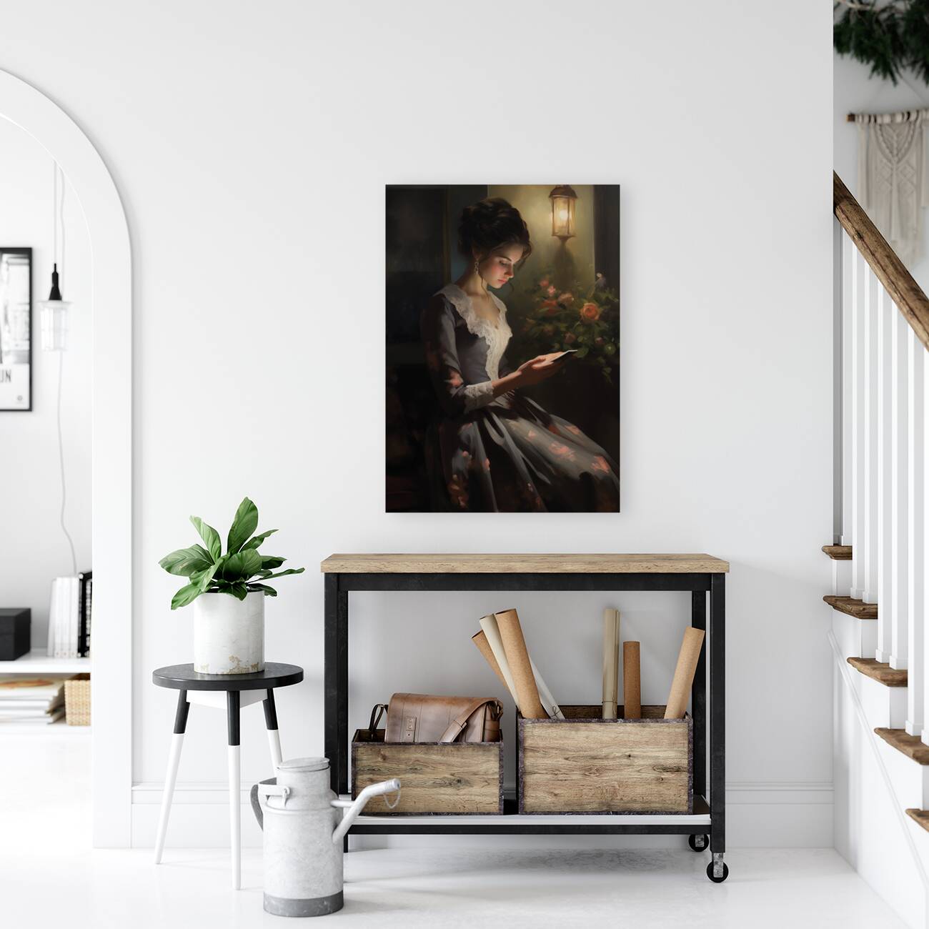 Lady in Conversation Reproduction