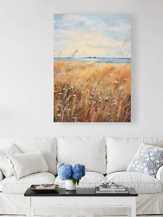 Fields by the Sea by In Art Nest