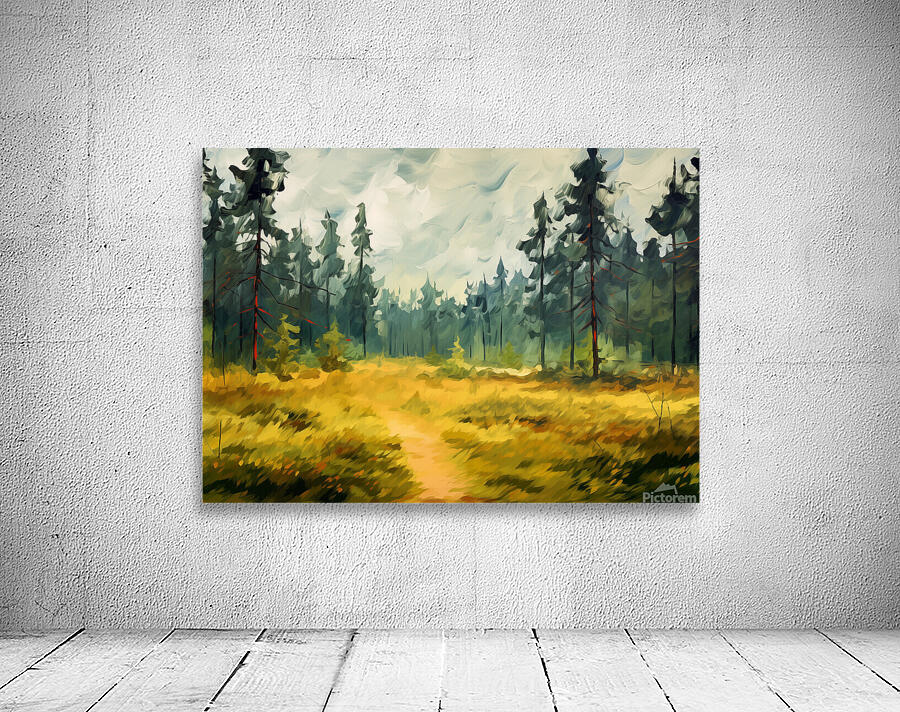 Watercolor forest Wall Preview