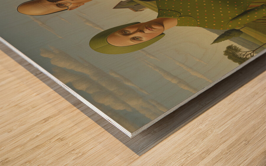 American Gothic Revival Wood print