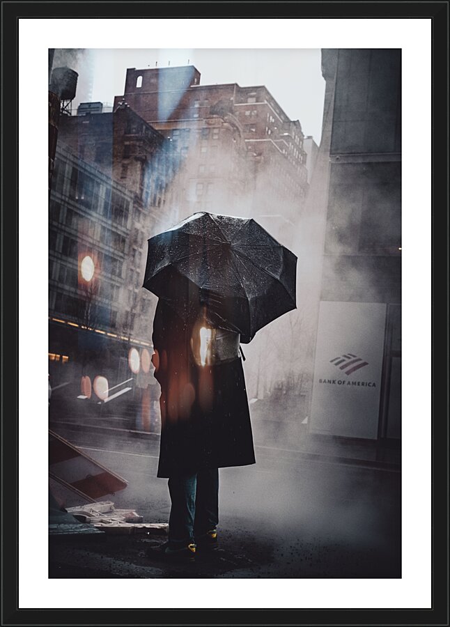 Miki va dans la fumee Picture Frame print