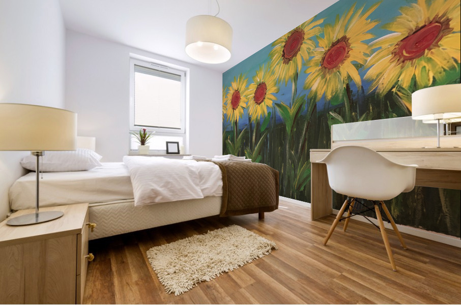 Sunflower Garden Mural print