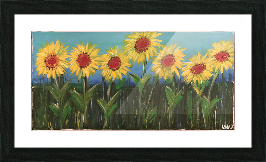 Sunflower Garden Picture Frame print