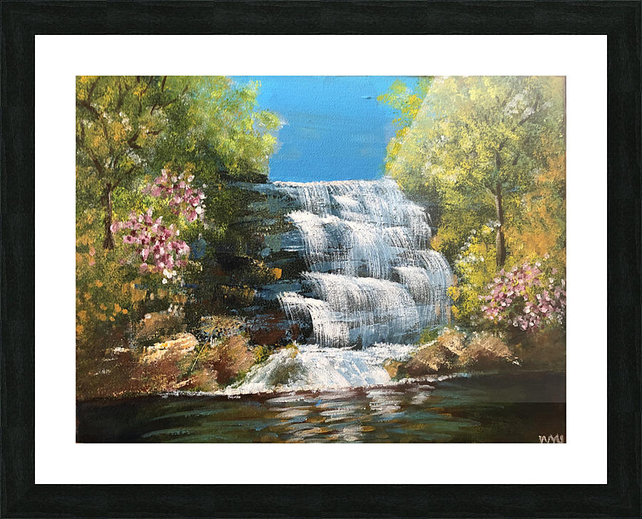 Waterfall in the Fall Picture Frame print