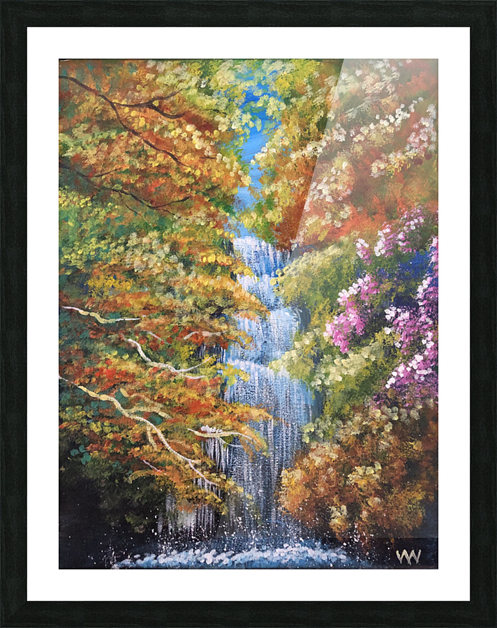 Fall WaterFall Picture Frame print