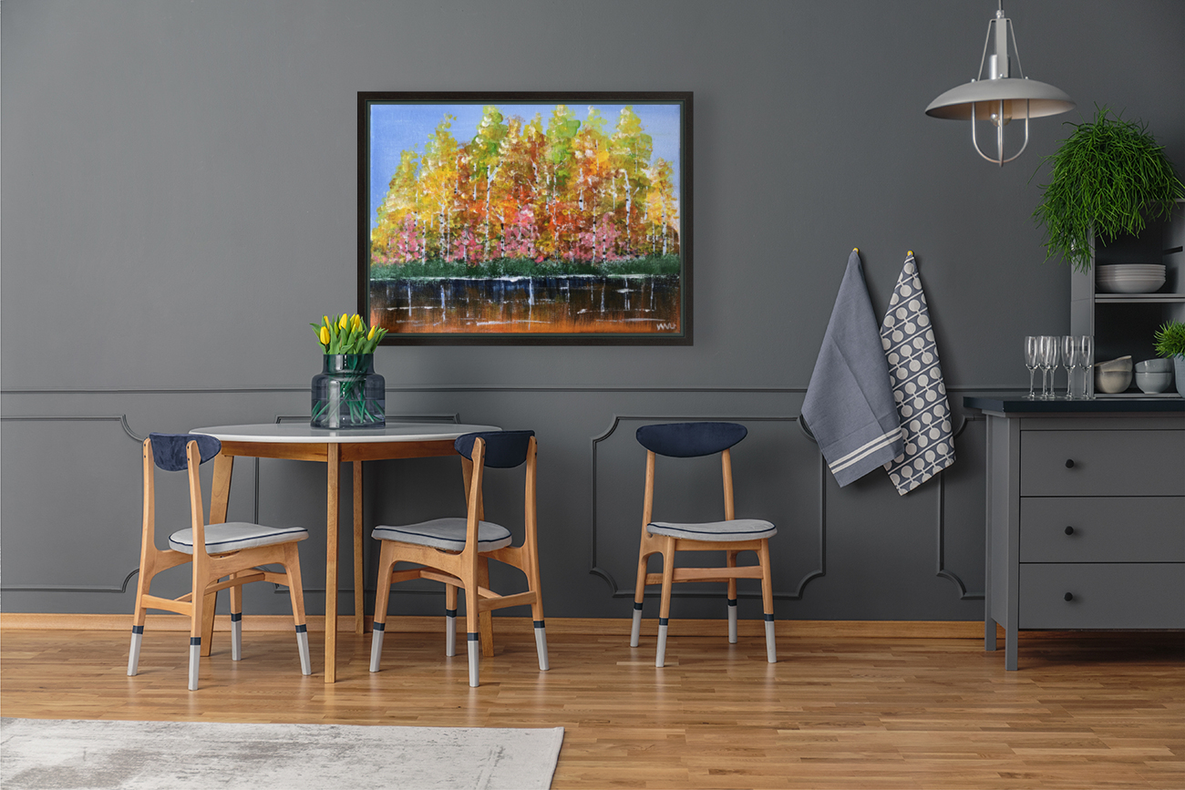Birch Trees in Fall Reproduction