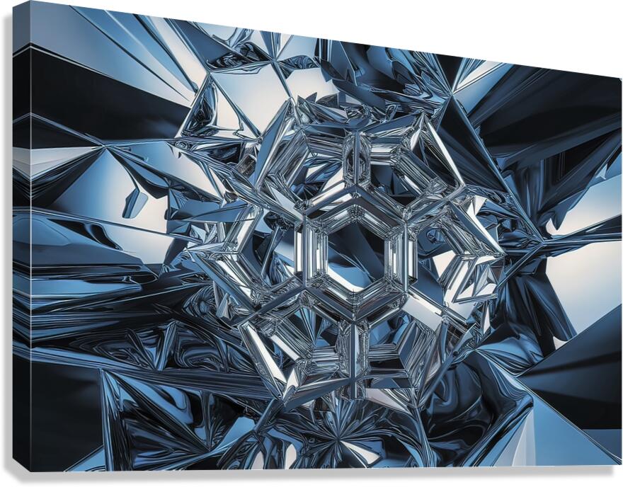 3d abstract background featuring a complex fragme Canvas Print