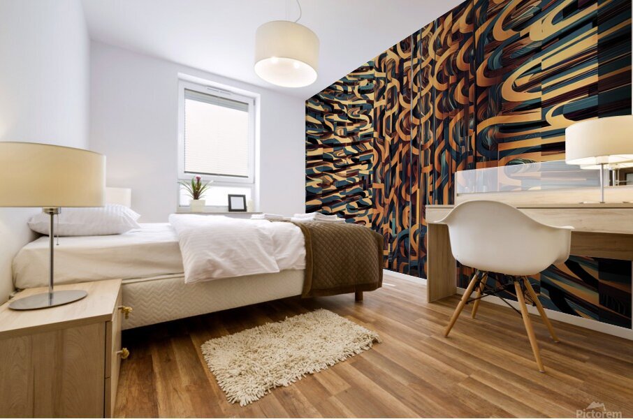 striking abstract image featuring a patterned gla Mural print