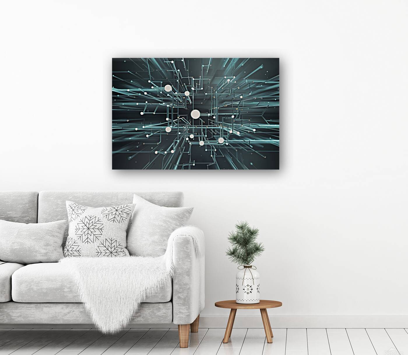A mesmerizing digital artwork featuring a complex Reproduction