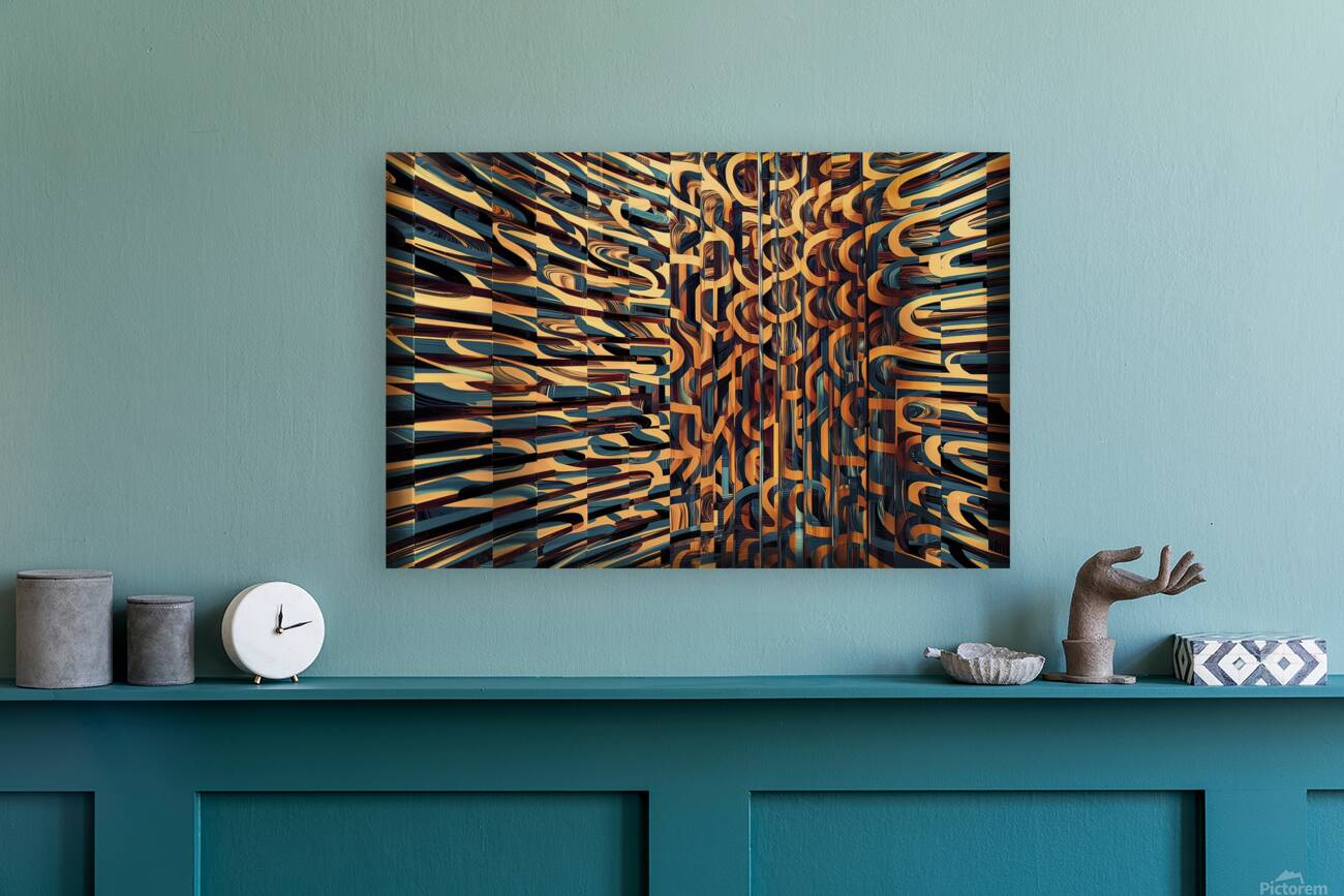 striking abstract image featuring a patterned gla Reproduction