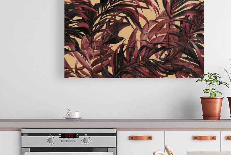 artwork displaying intricate palm leaves  2 by Alin Cojocaru