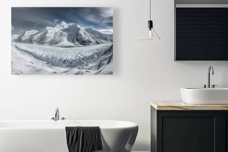 glacier in the mountains covered by snow and ice. by Alin Cojocaru
