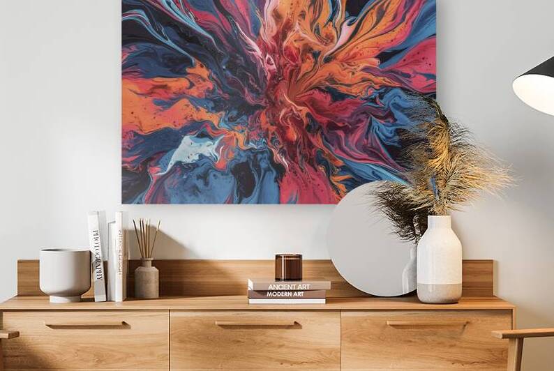 A stunning abstract fluid painting featuring a me by Alin Cojocaru