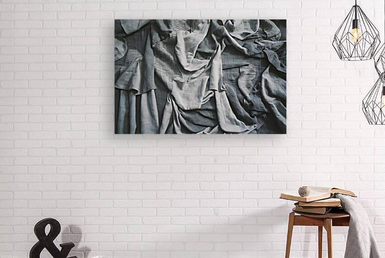 A mesmerizing abstract pattern of gray cotton lin by Alin Cojocaru