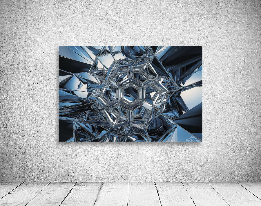 3d abstract background featuring a complex fragme Wall Preview