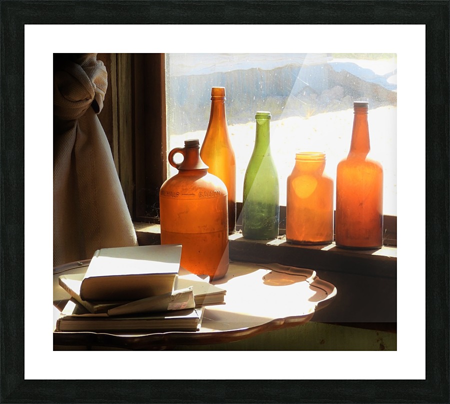 Dusty Bottles Picture Frame print