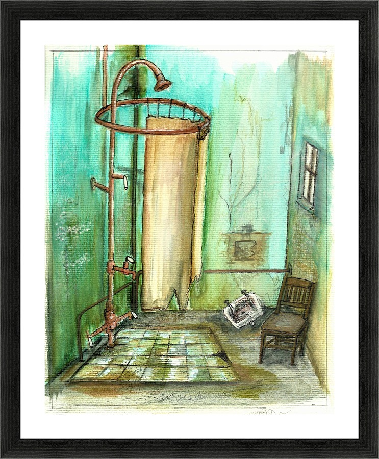 abandoned bathroom I Picture Frame print