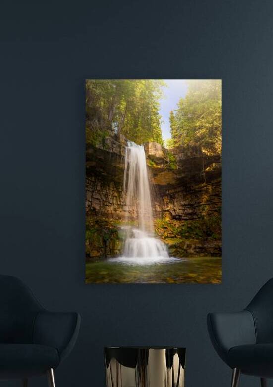 Golden Glow at Troll Falls by Maxime Poulin