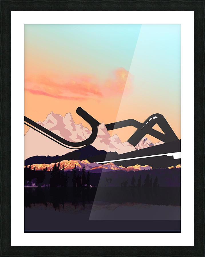 Mountain Force Five Picture Frame print