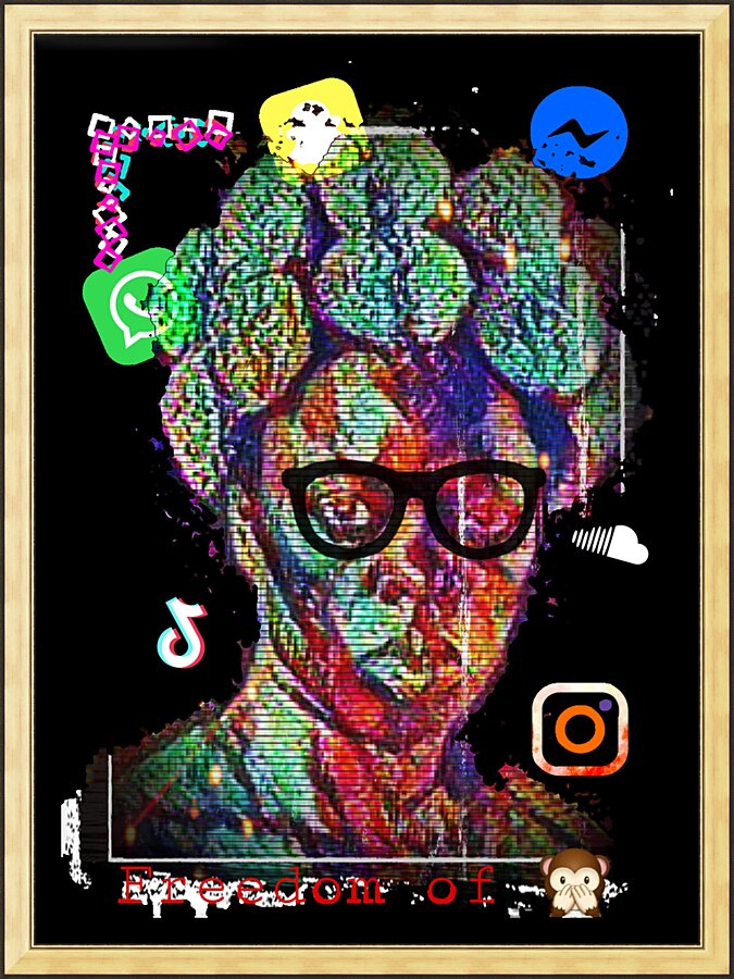 Unsocialized Picture Frame print