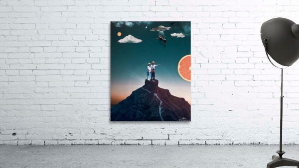 Space planet orange Wall Preview