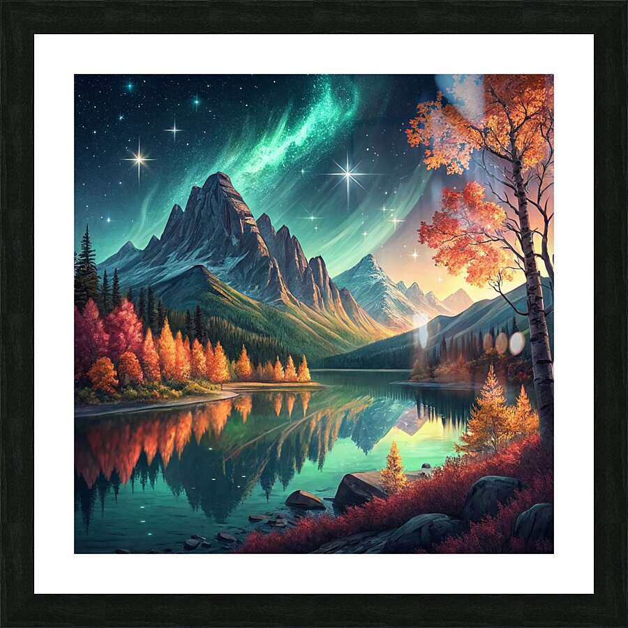 Aurora Lake Reflections Picture Frame print